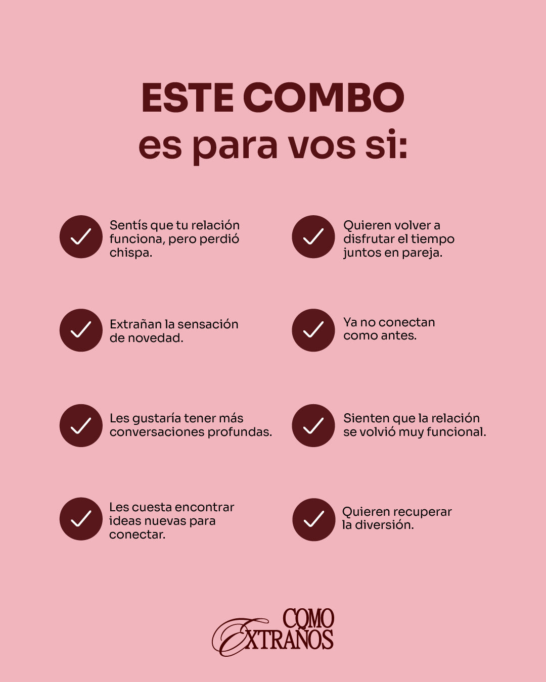 COMO EXTRAÑOS | La experiencia de reconexión en pareja |Ejercicios, retos y experiencias para volver a conectar, sorprenderse y sentirse cerca otra vez. ❤️